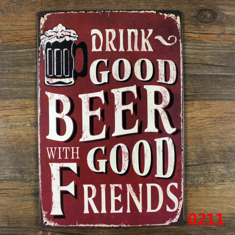 BEST BEER is OPEN ONE Vintage metal Tin signs Beer Home Pub wall decor 